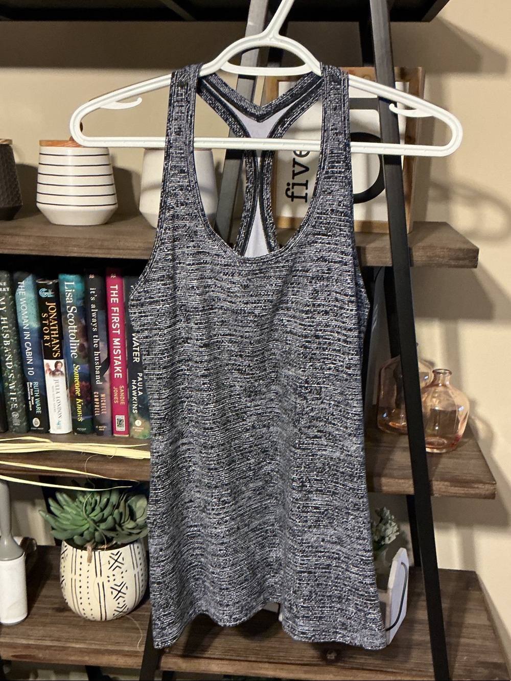 lululemon athletica Gray/Black Space-Dye Racerback Tank Top